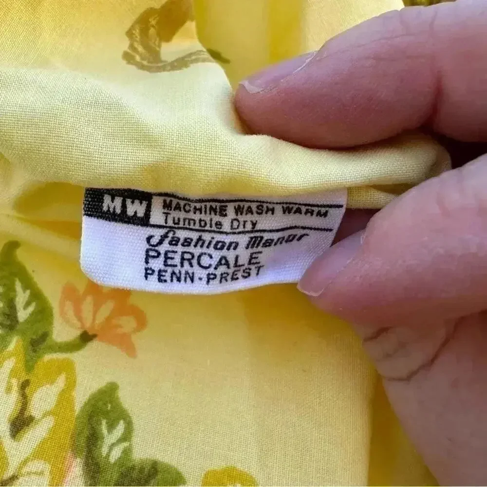 Vintage‎ Tastemaker double set Sheet 50/50 Polyester Cotton Blend No Iron Muslin